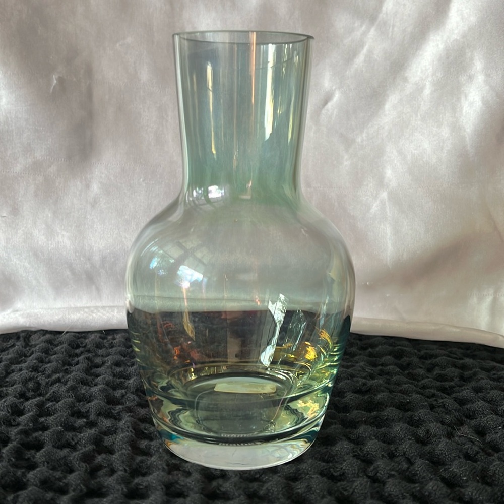 Vtg. Neiman Marcus Tarnow Iridescent Glass Vase